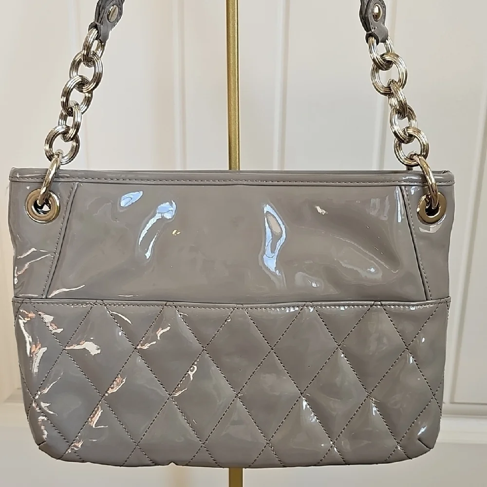 Coach 2011 Liquid Gloss Crossbody Bag Gray EUC - Picture 7 of 12